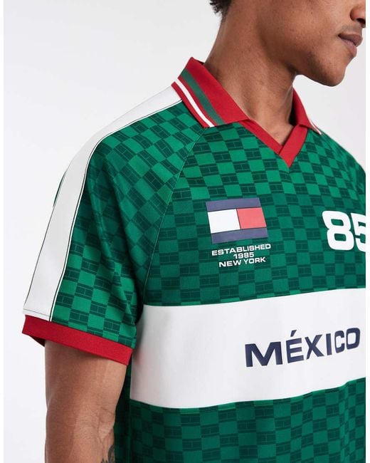 Tommy Hilfiger Green World Cup Mexico Soccer Jersey for men