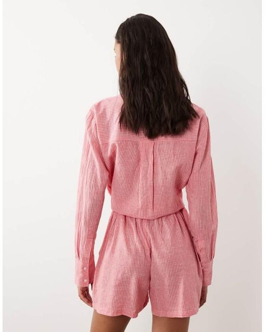 Jdy Pink Linen Blend Shorts