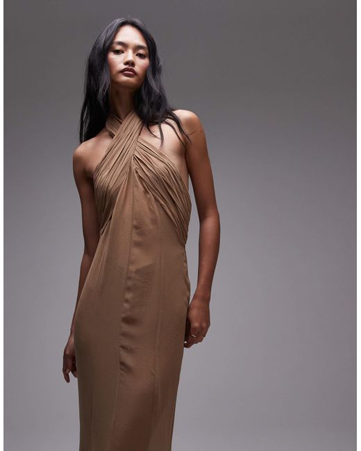 Mango Brown X supriya lele – maxikleid aus chiffon