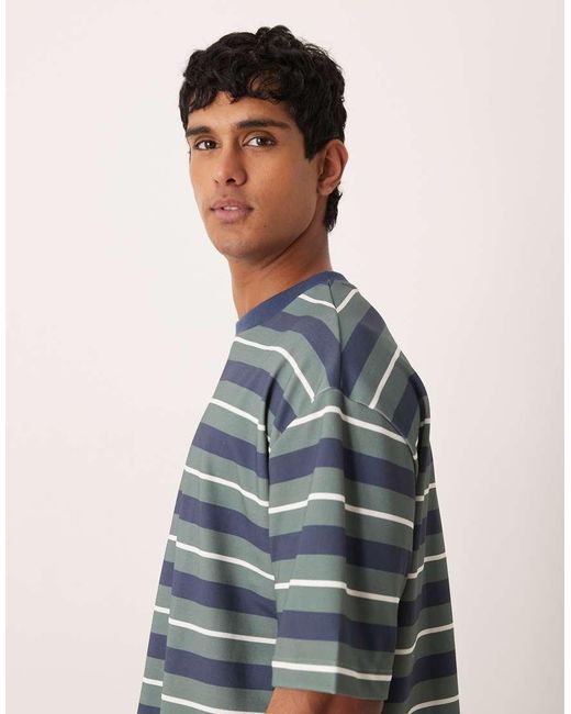 ASOS Blue Heavyweight Oversized T-Shirt for men