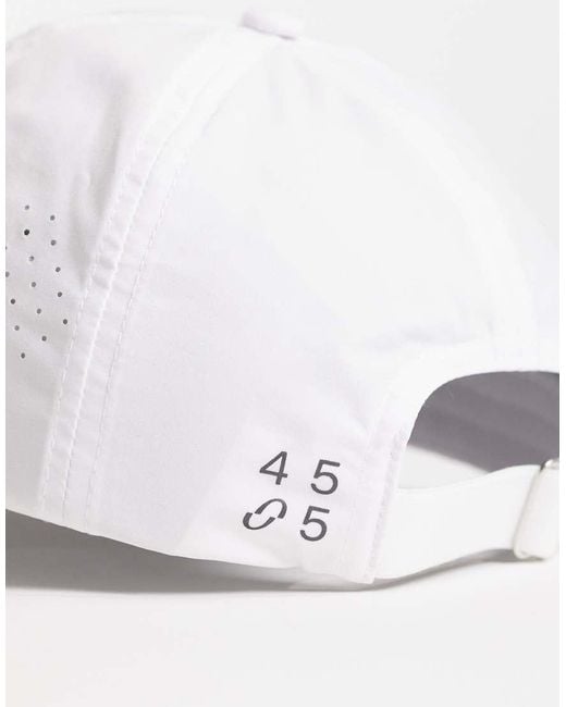 4505 White Quick Dry Performance Adjustable Running Cap
