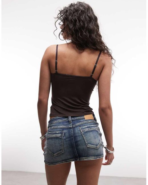 Monki Black V-neck Cami Top