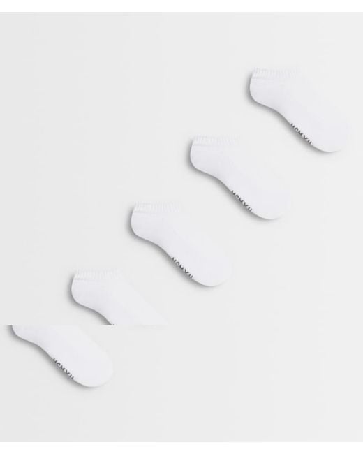 River Island White 5 Pack Trainer Liner Socks for men