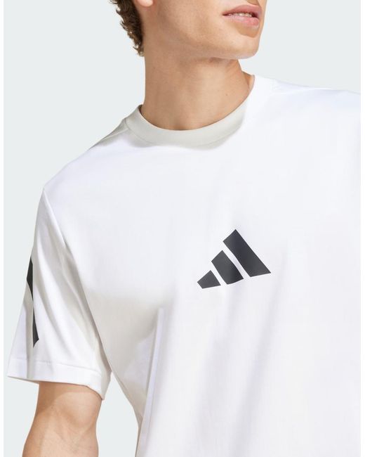 Adidas Originals White Adidas Z.N.E. Premium T-Hhirt for men