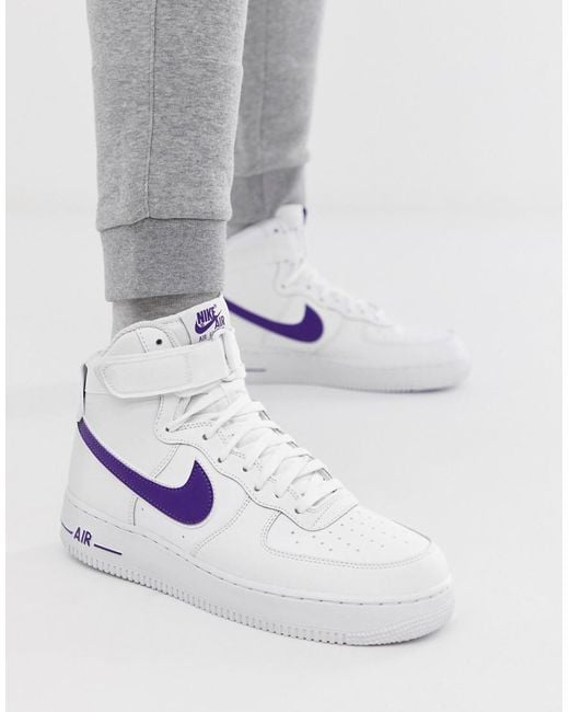 purple swoosh air force 1