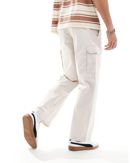 Pantaloni cargo larghi beige di ADPT in White da Uomo