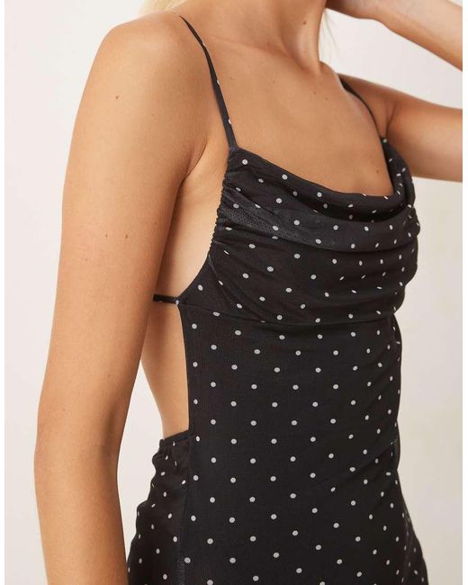 Gina Tricot Natural Mesh Midi Dress