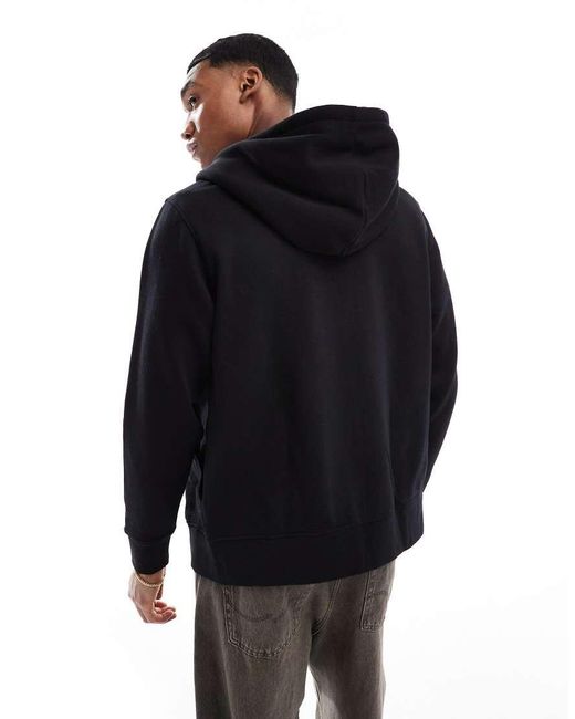 Jack & Jones Black Oversized Zip Up Hoodie for men