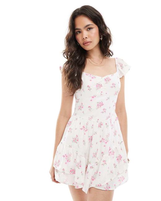 Hollister White Strapless Mini Dress