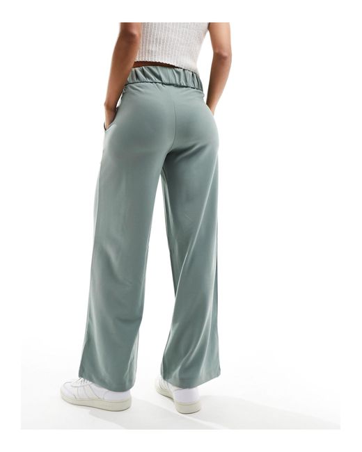 Pantalon ajusté coupe ample à taille haute - sarcelle Jdy en coloris Blue