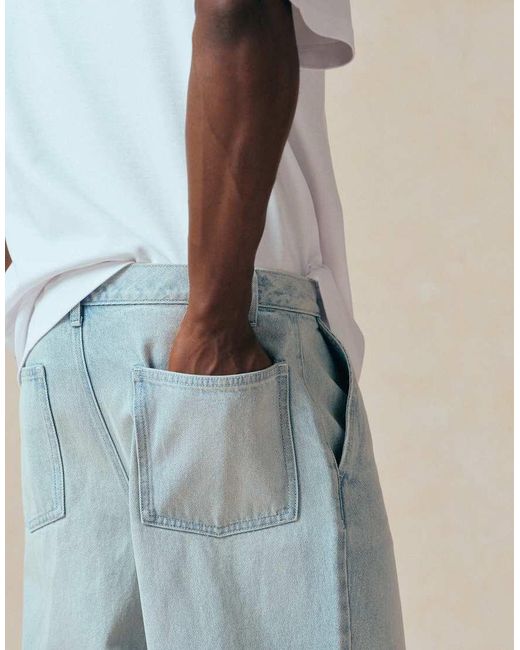 ASOS Blue Loose Straight Jeans for men