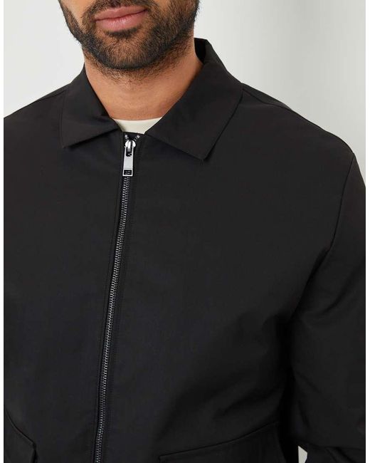 Threadbare Blue Patch Pocket Collared Zip-Through Jacket for men