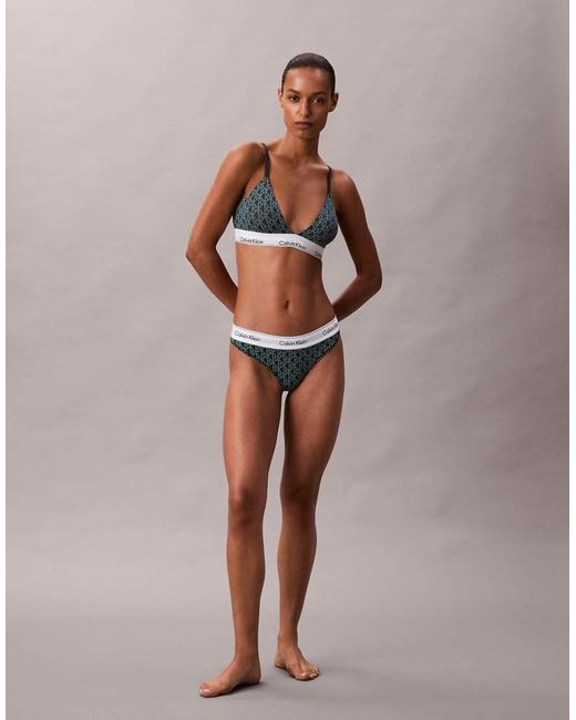 Calvin Klein Blue Icon Cotton Modal Thong