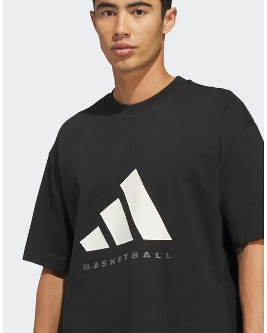 Adidas Originals Black Adidas Basketball Tee (Gender Neutral)