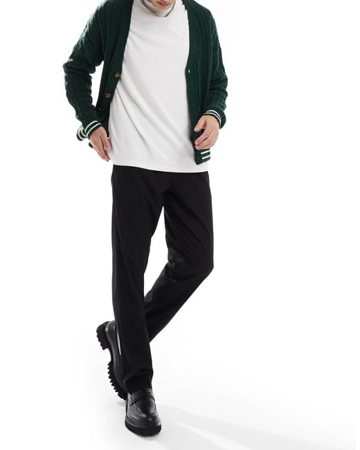 Pantalon fuselé habillé à cordon Jack & Jones pour homme en coloris Black