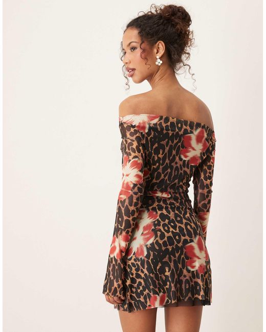 Wild Lovers Multicolor – oasis – mini-strandkleid mit leoparden- und blumenmuster