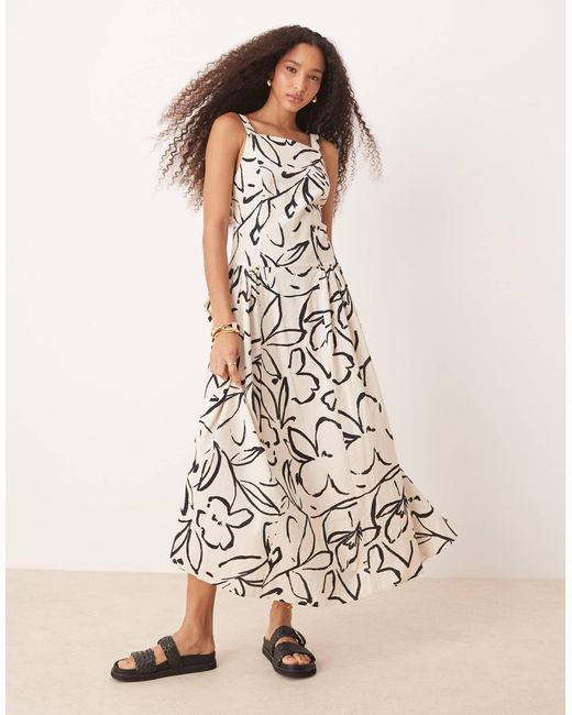 ASOS Natural – midikleid