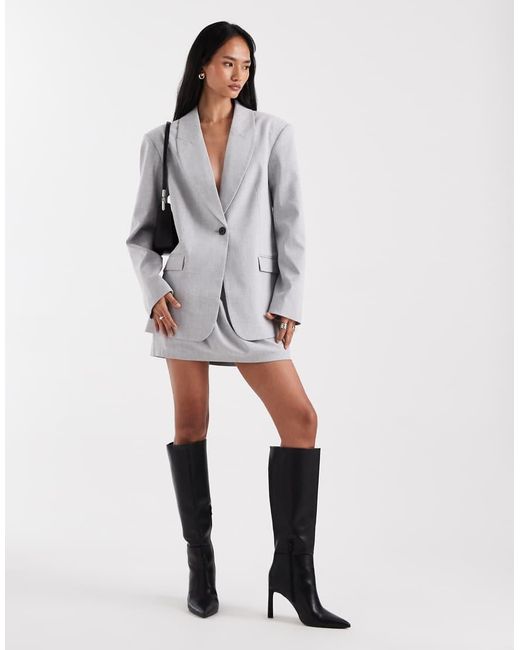 ASOS Gray Tailored Oversized Blazer