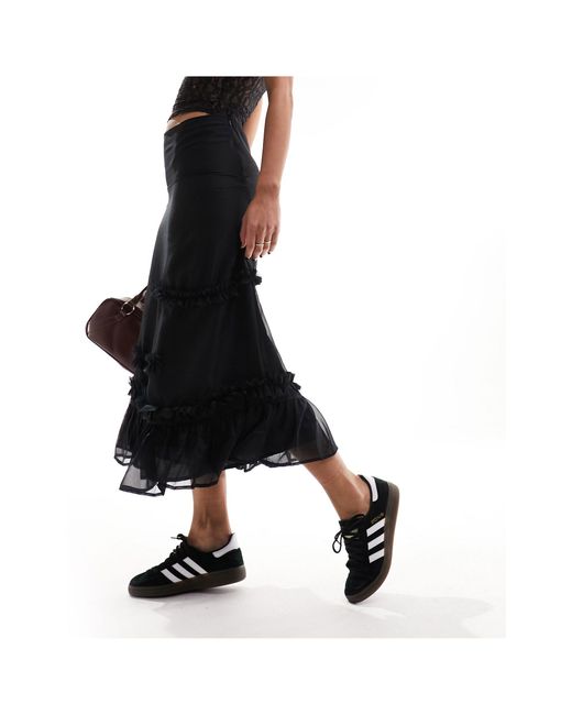 Falda larga con detalle Reclaimed (vintage) de color Black