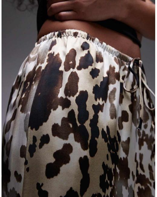 & Other Stories Satijnen Broek Met Wijde Pijpen En Elastische Taille in het Black