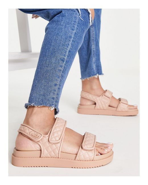 ALDO Pink Quilted Slingback Sandals