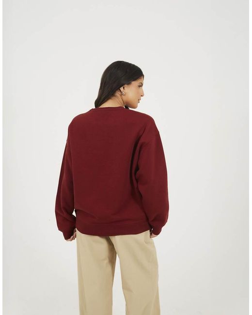 Brave Soul Crew Neck Embroidered Sweatshirt