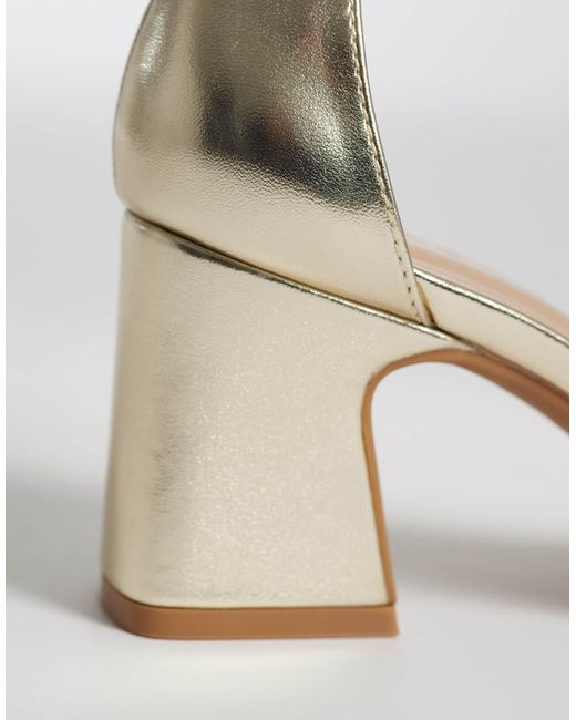 SEQWL White Leal Heeled Sandals