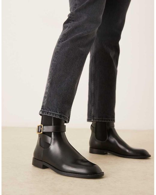 Mango Black Ankle Boot With Buckle