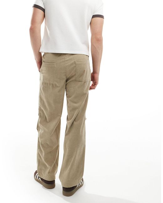 Only & Sons Natural Loose Fit Cord Trouser for men