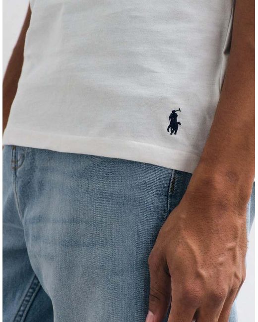 Polo Ralph Lauren White 3 Pack T-Shirt for men