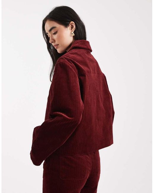 ASOS Red Cord Jacket Co-Ord