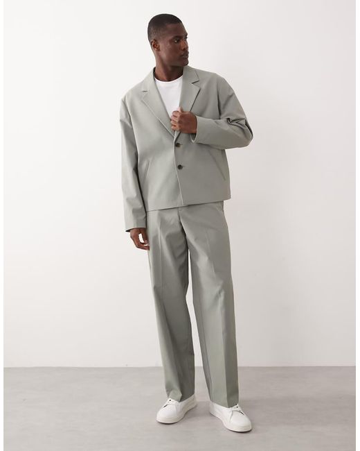 ASOS Gray Boxy Suit Jacket for men