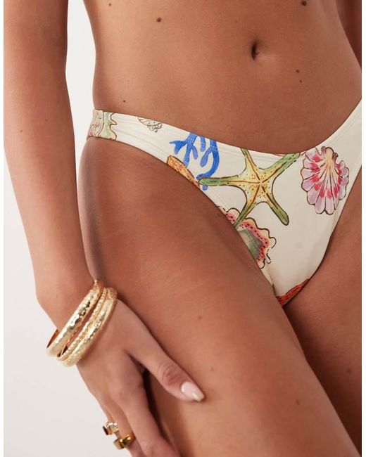 ASOS Multicolor Shelly Ibiza High Leg Cheeky Bikini Bottom