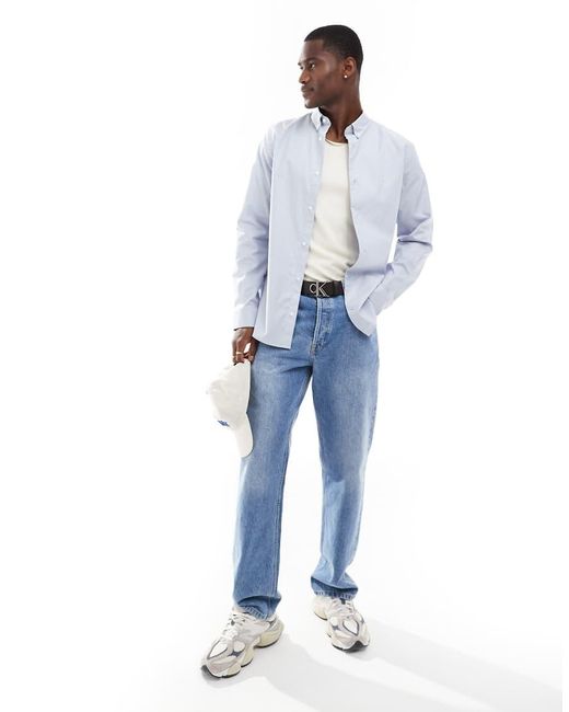 Calvin Klein Oxford Overhemd in het White voor heren