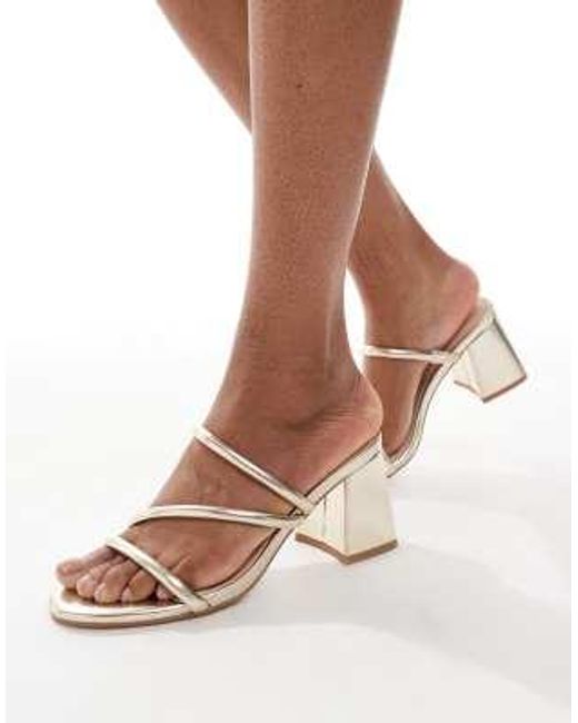 London Rebel White – slip-on-riemchensandalen