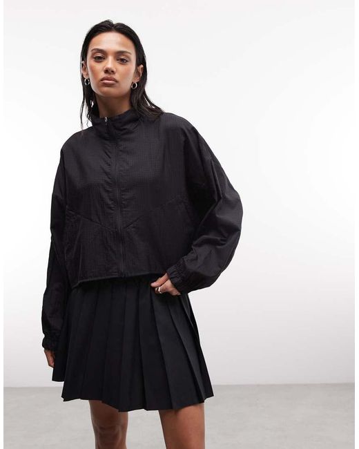 Nike Blue Funnel Neck Cropped Windrunner Jacket