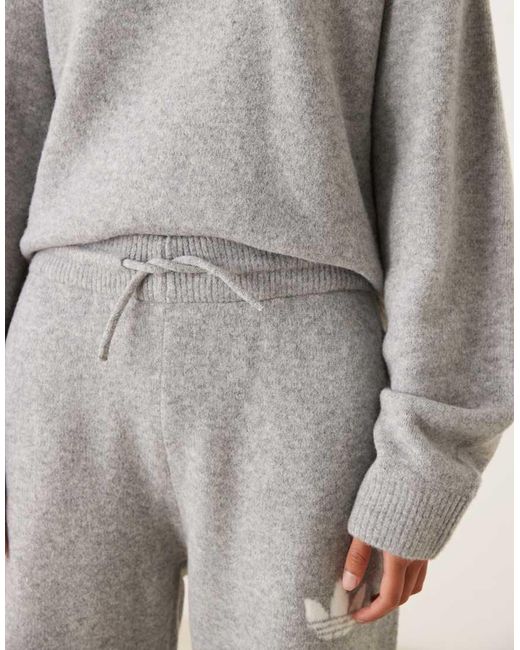 Adidas Originals Natural Knitted Wide Leg Track Pants
