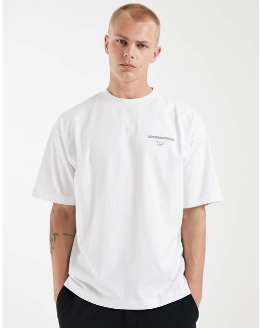 ASOS White Oversized T-shirt With Floral Back Print for men