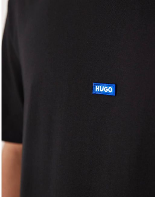 HUGO Black Nieros Chest Logo T-shirt for men