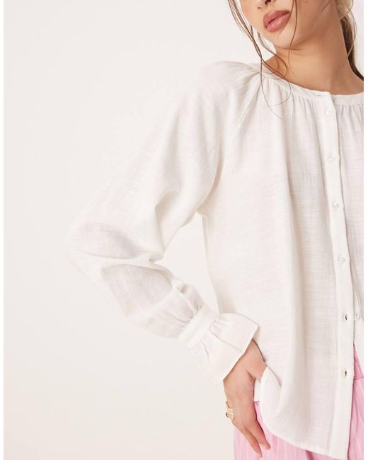 Aware Pink Boho Buttondown Blouse