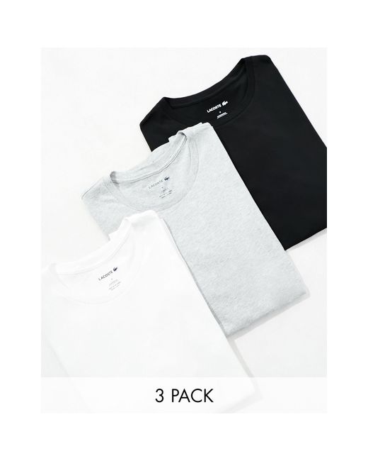 Lacoste – 3er-pack t-shirts in Black für Herren