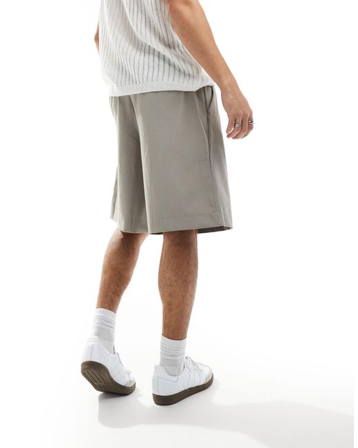 Pull&Bear – elegante, weite shorts in Gray für Herren