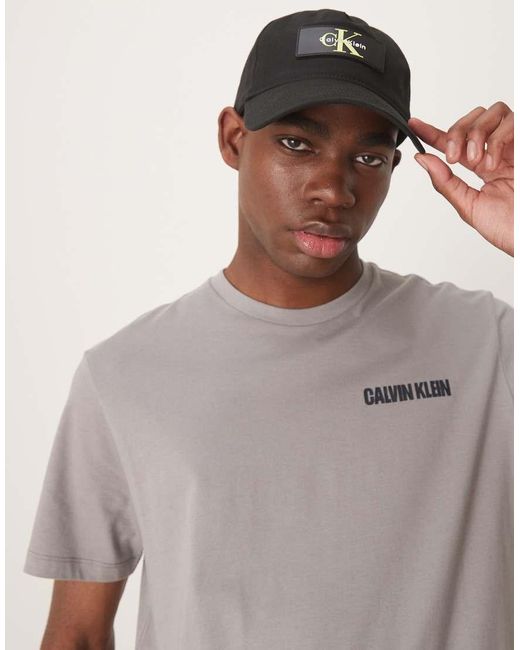 Calvin Klein Gray Patch Logo Cap for men