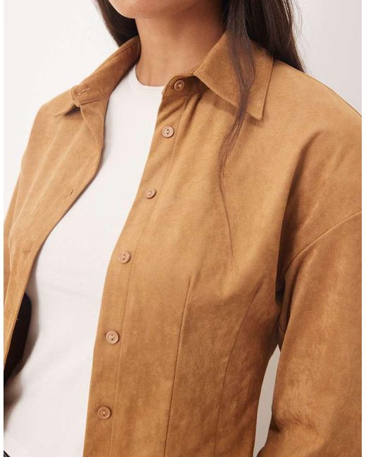 Glamorous Blue Button Up Fitted Shirt