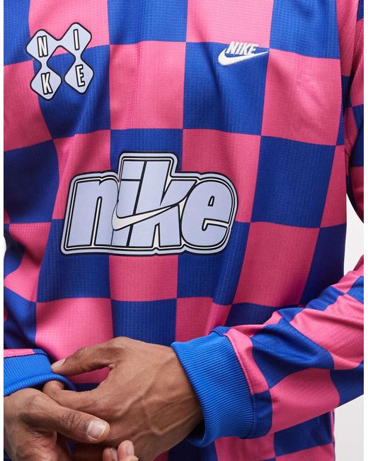 Nike Blue Futbol Checkerboard Goalie Top for men