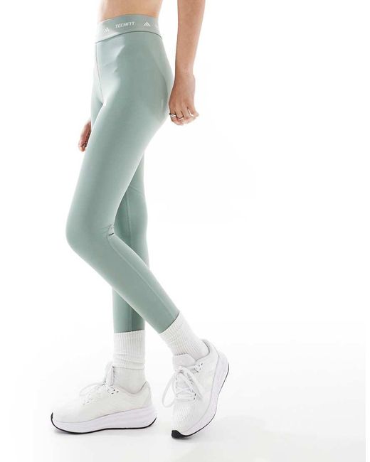 Adidas Originals Blue Adidas Training Tech Fit 7/8 leggings