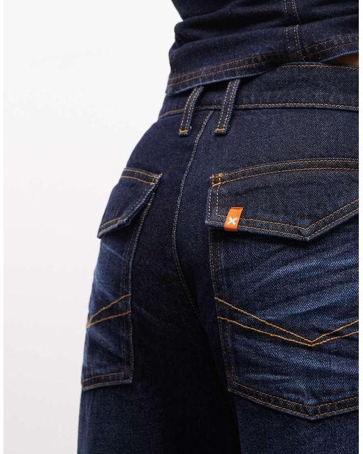 Collusion Blue Denim Capri With Turn Up