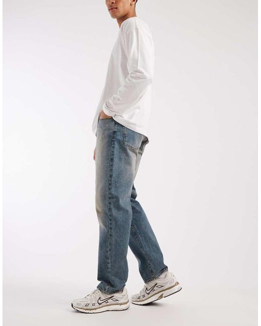 ASOS Blue Straight Jeans for men