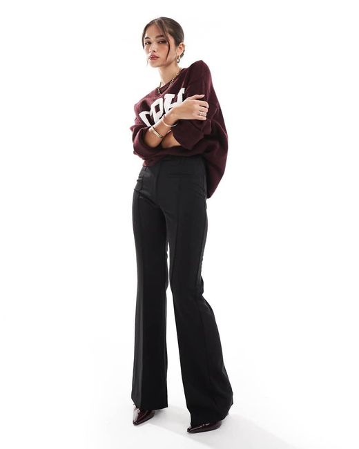 ASOS Black Tailored Slinky Skinny Flare Trousers