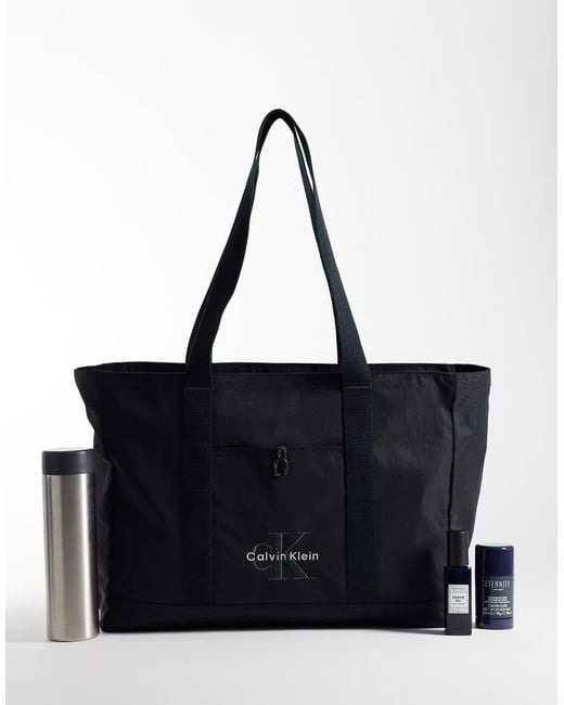 Calvin Klein Black Logo Tote Bag for men